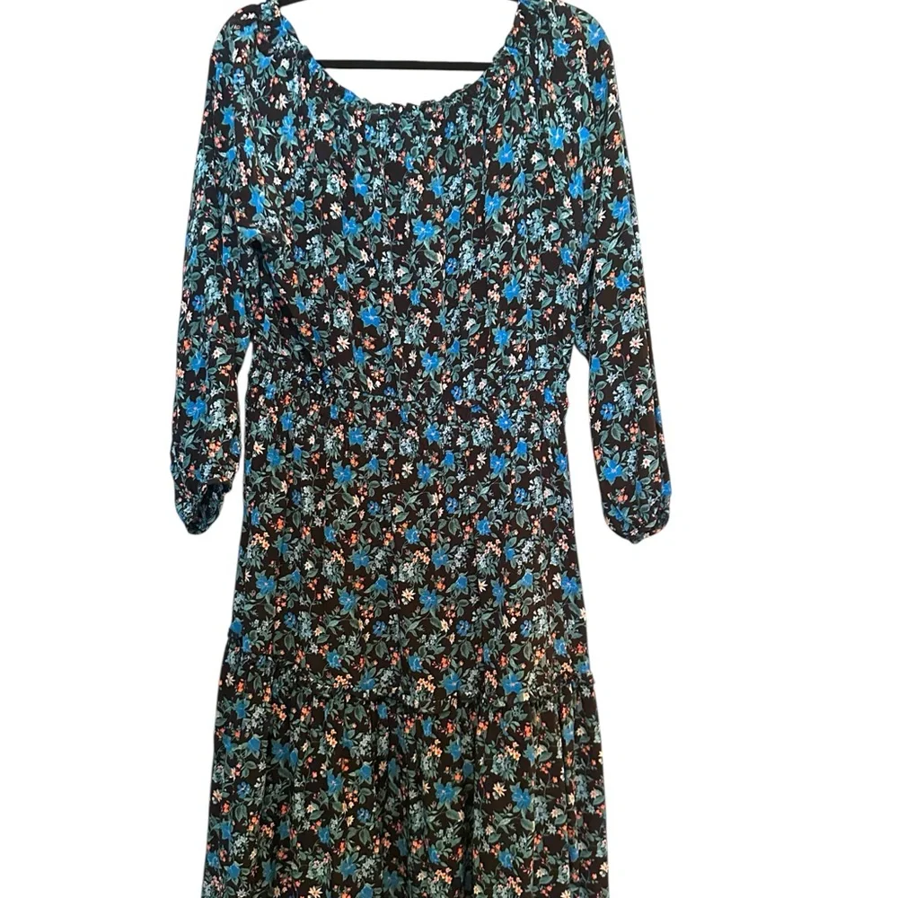 Club Monaco Blue Tie Front Sundress with Cowl Neck Final Sale - Picture 9 of 16